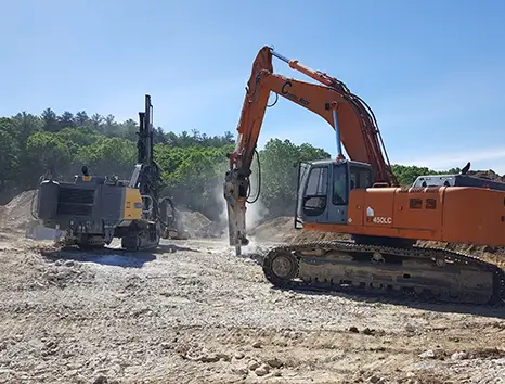 crane drilling into dirt